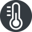 Normal, solid, circle, horizontal, mirror, temperature, thermometer, cold, heat, hot icon