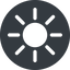 Up, normal, solid, circle, star, light, brightness, luminosity, intensity, brilliance, lighter, darker, dark, mode, Illumination, sun, shine, flash, ray, brightness-full icon