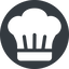Normal, solid, circle, hat, restaurant, chef, cooking, kitchen, cook, chef-hat, chef-hat-solid icon