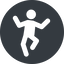 Normal, solid, circle, man, person, music, dancing, dance, disco, dancer, dancer-solid icon