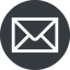 Up, normal, solid, circle, envelope, mail, message, email, dot, pictogram, dot-50, dot-mail icon