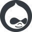 Normal, solid, circle, logo, brand, website, blog, cms, internet, drupal icon