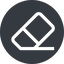 Normal, solid, circle, remove, eraser, erase, rubber, eraser-alt icon