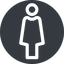 Normal, solid, circle, woman, human, female icon