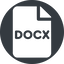 Normal, solid, circle, file, text, microsoft, word, document, page, doc, writing, editing, rtf, paragraph, formatting, docx, writter, file-docx-solid icon