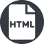 Normal, solid, circle, file, html, file-html, file-html-solid icon