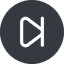 Up, normal, solid, circle, video, play, forward, backward, mp3, player, pause, step, forward-step icon