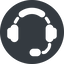 Normal, solid, circle, phone, call, headset, headphone, microphone, support, headset-alt, headset-alt-solid icon