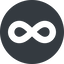 Normal, solid, circle, symbol, math, mathematics, mathematical, infinity, always, infinite, maths, loop, infinity-solid icon