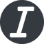 Normal, solid, circle, text, type, editor, font, typography, italic, font-style, italic-solid icon