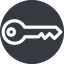 Up, normal, solid, circle, unlocked, unlock, locked, lock, key, access, security icon