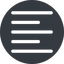 Left, normal, solid, circle, text, align, left-align, alignment, editor, align-right icon