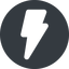 Normal, solid, circle, lightning, bolt, electricity, thunder, lightning-solid icon
