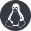Normal, solid, circle, brand, open-source, open, source, os, penguin, tux, unix, distribution, linux icon