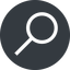 Normal, solid, circle, search, magnifying, glass, research, magnifying-glass, keywords, keyword icon