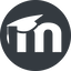 Normal, solid, circle, m, cms, learning, elearning, classroom, student, teacher, moodle icon