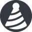 Normal, solid, circle, new, party, birthday, hat, new-year, year, party-hat, party-hat-solid icon