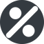 Normal, solid, circle, percent, pct, percentage, ratio, discount, percent-solid icon
