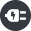 Up, normal, solid, circle, electricity, plug, charge, charger, electric, electrics, electrical, plug-alt icon