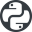 Normal, solid, circle, logo, python icon