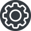 Normal, solid, circle, setting, config, gear, wheel, settings, cog icon