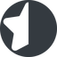 Normal, solid, circle, star, rate, rating, half, star-half-solid icon