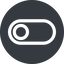Up, normal, solid, circle, setting, apple, on, off, ios, switch, button, radio icon