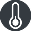 Normal, solid, circle, temperature, low, freeze, thermometer, cold, temperature-low icon