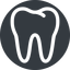 Up, normal, solid, circle, cog, medical, health, care, medic, clinical, tooth, molar, dental, dentist, stomatology, teeth icon