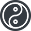 Normal, solid, circle, symbol, zen, yinyang, yin, yang, taoism, tao, china, taijitu, yin-yang icon