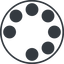 Thin, line, down, circle, spinner, spin, wait, load, loading, spinner-wide, loader icon