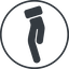 Thin, line, right, circle, healthcare, help, care, gift, hand, giving, giving-hand, love, give, giving-hand-solid icon