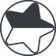 Thin, line, right, circle, star, rate, rating, half, star-half-thin icon