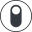 Thin, line, right, solid, circle, setting, apple, on, off, ios, switch, button, radio, switch-solid icon