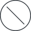 Thin, line, solid, circle, horizontal, mirror, slash, division, slant, obelus, anti-slash, slash-thin icon