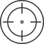 Thin, line, circle, center, target, crosshairs, targeting, reticle, sights, scope, crosshairs-thin icon