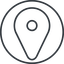 Thin, line, circle, map, marker, location, gps, map-marker, map-marker-thin icon