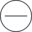 Thin, line, up, circle, minus, remove, sub, substract, collapse, minus-thin, -, less icon