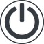 Thin, line, circle, power, on, off, turn-on, turn-off, power-solid icon