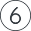 Thin, line, circle, number, font, digit, 6, six, six-thin, 9, nine icon