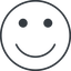 Thin, line, circle, smiley, happy, emoji, smiley-happy-thin icon