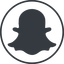 Thin, line, solid, circle, logo, brand, social, network, chat, snapshat-solid, snapchat, snap icon