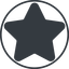 Thin, line, up, solid, circle, star, rate, rating, star-solid, favorite icon