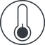 Thin, line, circle, temperature, low, freeze, thermometer, cold, temperature-low-thin, temperature-low icon