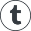 Thin, line, circle, brand, social, network, letter, art, blog, creator, post, t, tumblr icon