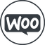 Thin, line, circle, shopping, store, speech, wordpress, ecommerce, balloon, shipping, product, plugin, woocommerce, woo icon