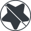 Thin, line, down, solid, circle, star, rate, rating, prohibited, star-solid, favorite icon