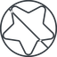 Thin, line, down, circle, star, rate, rating, prohibited, star-thin, favorite icon