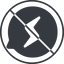 Thin, line, left, circle, brand, horizontal, mirror, message, facebook, social, prohibited, messenger, chat, comment, dialogue, bubble, facebook-messenger icon