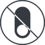 Thin, line, left, solid, circle, horizontal, mirror, setting, prohibited, apple, on, off, ios, switch, button, radio, switch-solid icon